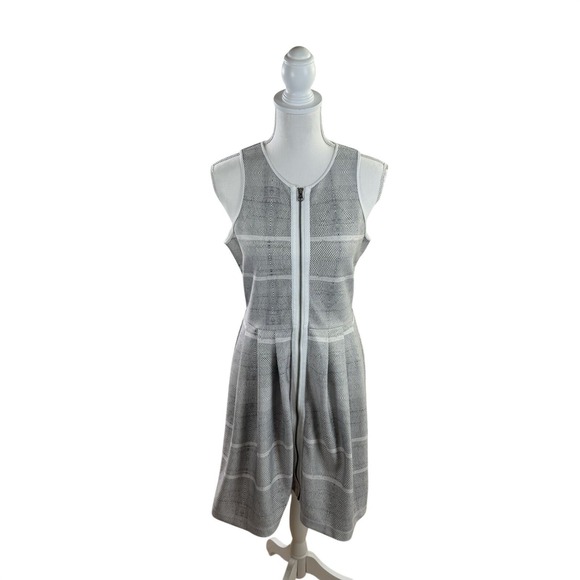 Addison Ross Dresses & Skirts - Addison Story Women's Full Zip Midi Dress Black & White Size Large